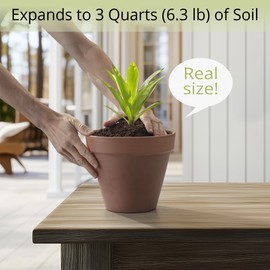 Coconut Coir Potting Soil for Indoor Plants - Expands to 3 Quart (6.3 lb) | Bonsai Soil Discs Perfect for General Houseplants, Herbs, and Bonsai Trees - Expands with Water