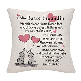 Gift for Bestie Cushion Cover - Friendship Gift for Women, Birthday Gift for Best Friend