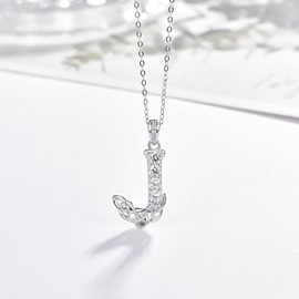 KINGWHYTE Initial Necklace 925 Sterling Silver Letter Necklace with Celtic Charm Alphabet Jewellery Gifts for Women Teenager Girls, Sterling Silver, Not known.