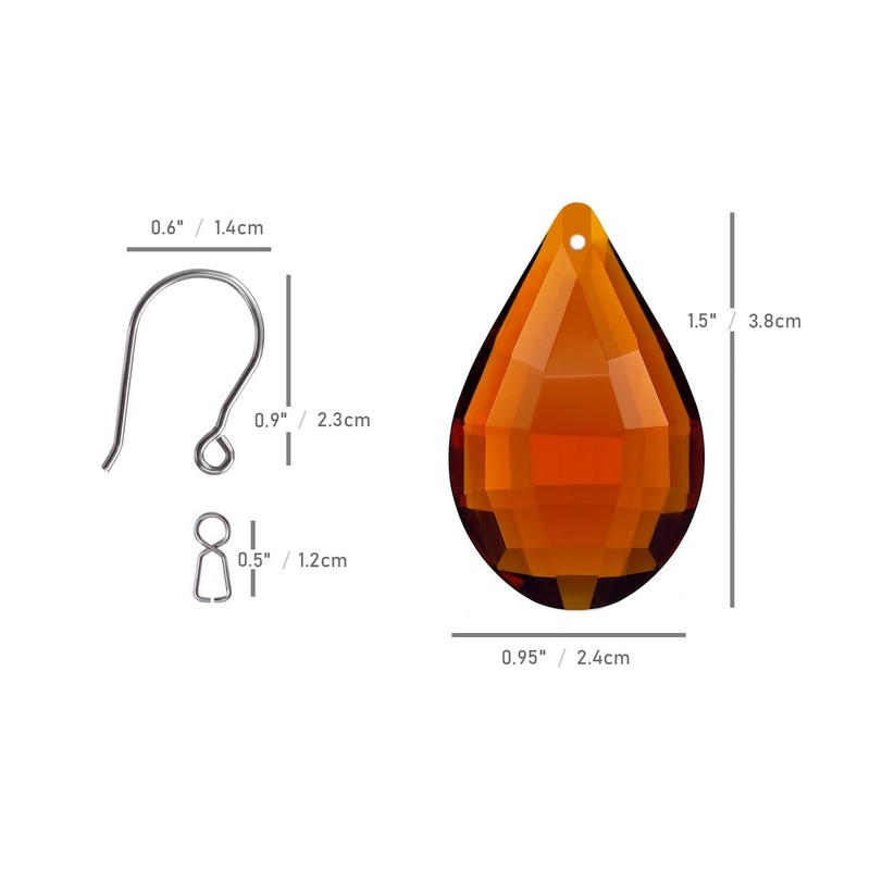 GOLDENHAITAI 10pcs Crystal Suncatchers Multi, Hanging Crystals Glass Chandelier Prisms