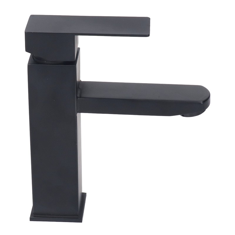 Basin Faucet Stainless Steel Surface Black Baking Paint Bathroom Sink