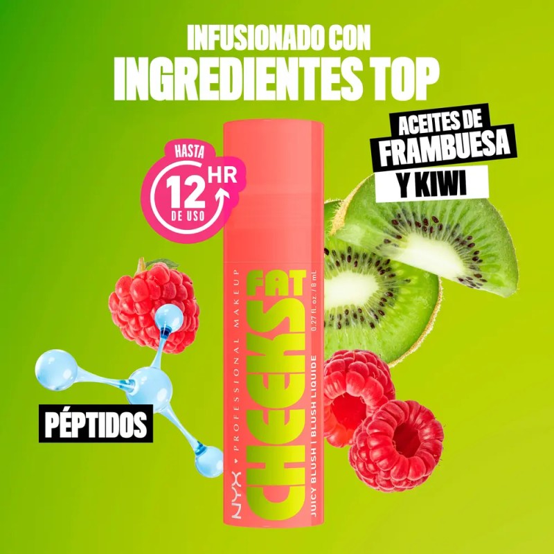 NYX Professional Makeup, Fat Cheeks Blush Rubor Líquido
