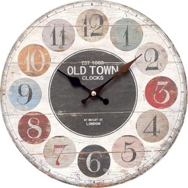 Keystone Old Look Wall Clock OLD TOWN Size: Approx. φ11.2 inches (28.5 cm), D3 OLCLWCOT