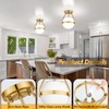 Lakumu Globe Semi Flush Mount Ceiling Light, Mid Century Ceiling