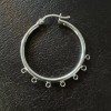 Unbranded 925 Sterling Silver Round Hoop Earrings with 7 Loops