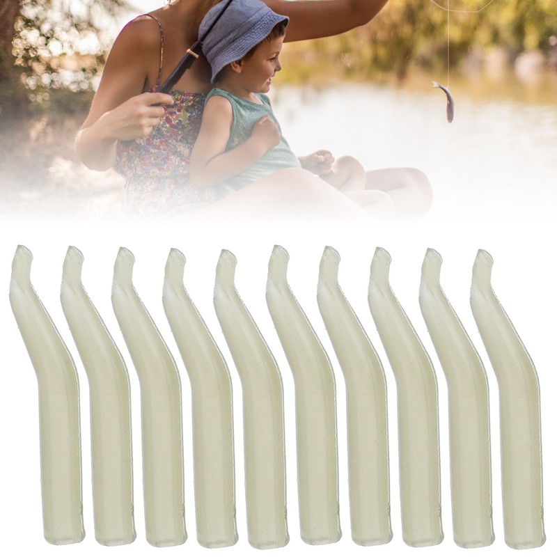100PCS 20mm PE Anti Tangles Line Aim Hook Sleeve Light