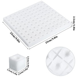 Hydroponic Sponge Blocks, Set of 100/200 Pieces, Polyurethane Sponges, Planting Sponges, Waterless Soil Cultivation Pot, Seedling Vegetable Nursery Tool (Set of 100)