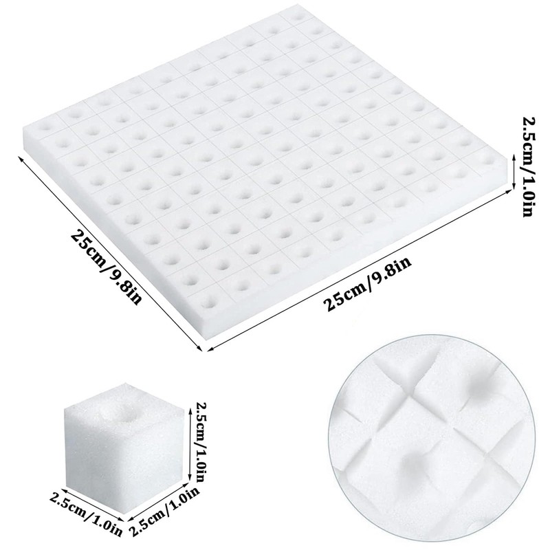 Hydroponic Sponge Blocks, Set of 100/200 Pieces, Polyurethane Sponges, Planting