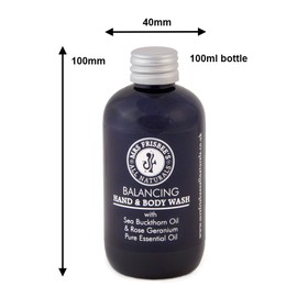 Regulierendes Waschfluid für Hände & Körper - Rosengeranie, 100ml