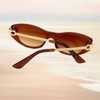 ADE WU Retro Oval Sunglasses 90s Designer Inspired Oval Frame