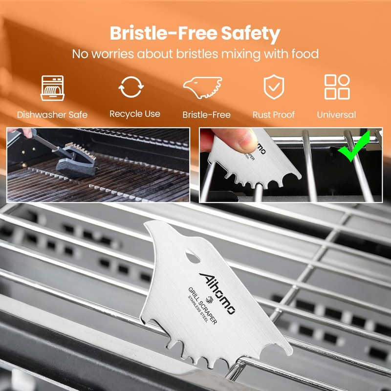 Eagle Grill Scraper Stocking Stuffers, Bristle-Free BBQ Scraper Kitchen Gadgets,