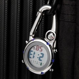 Carabiner Sports Watch (Silver Blue) Outdoor mountain climbing