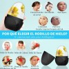 2pzs Rodillo Silicón Hielo Para Masaje Facial Reutilizable