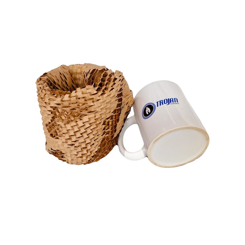 Honeycomb Brown Paper Bubble Gift Wrap 380mm Protective Cushioning Roll