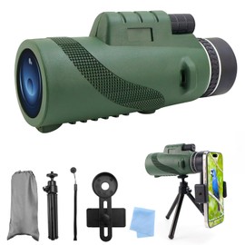 Monokular Fernglas Fernrohr Erwachsene Fernrohr Teleskop Monokular Teleskop Monokulare BAK4-Prisma Zoom Monocular 40x60 mit Stativ und Smartphone Adapter für Vogelbeobachtung