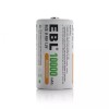 EBL D Cell Size NIMH Rechargeable Batteries 1.2V Battery +