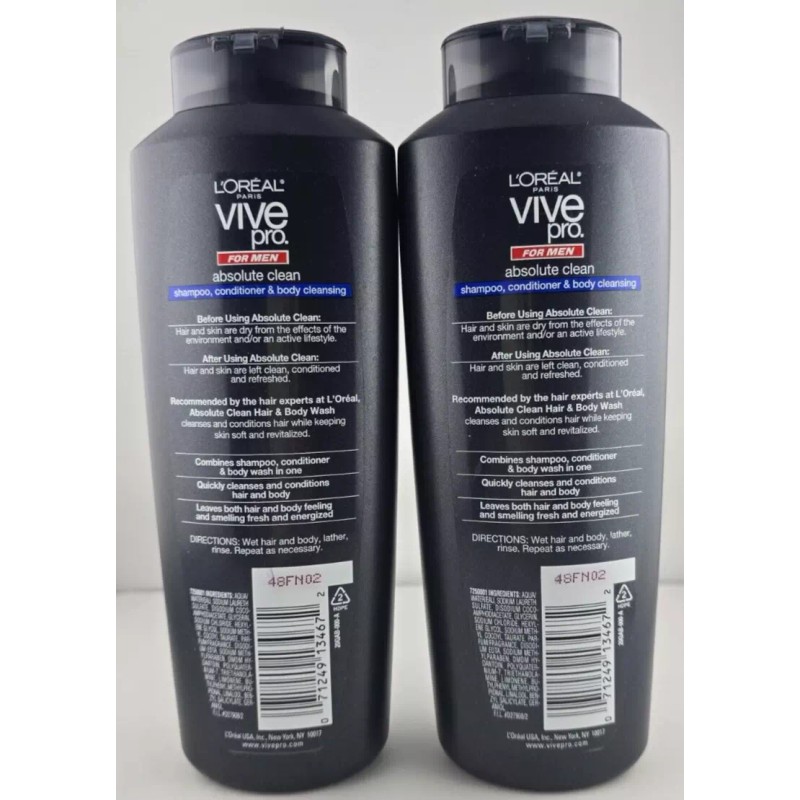 L'Oréal L'OREAL VIVE PRO FOR MEN ABSOLUTE CLEAN HAIR BODY