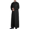 YAOHUOLE Men's Kaftan Long Sleeve Kaftan Men's Long Thobe Men's