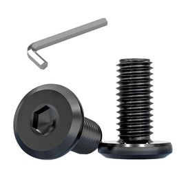 M6 Bolts x 20 mm 30pcs Flat Head Hex Socket Cap Screws Bolts,Metric,Thread Pitch 1mm,Alloy Steel,Black Oxide,Full Thread,with Hex Spanner,for Furniture,Beds,TV Stands,Frames,Office Chair (30, 20 mm)