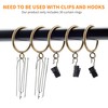 30 PCS Bronze Curtain Rings, 1.5 Inch Curtain Rings Metal