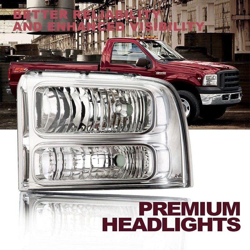 G-PLUS Headlights Assembly, Compatible with 2005 2006 2007 Ford F250