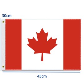 12×18 inch Canada Flag,30×45 CM Small 100D Canadian Nautical Outdoor Banner,Tiny Doube Side Printing Decor For Patio Garden With Brass Gromment