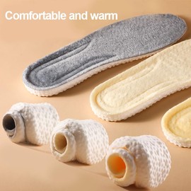 2 Pairs of Winter Insoles for Children, Thermal Sole for Long-Lasting Warm Feet, Comfort Massage Insoles, Warm Shoe Insoles, Winter Insoles (25-26)