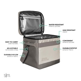 Simple Modern Day Cooler for 12 Cans | Soft Cooler Bag Insulated Ice Chest with Carrying Strap & Handle | Lunch Box for Travel, Camping, Work, Beach, Picnic, Game Day | 11 Liter | Almond Birch