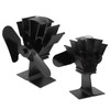2 Blade Heat Powered Wood Fireplace Fan 1200RPM 25dB Low