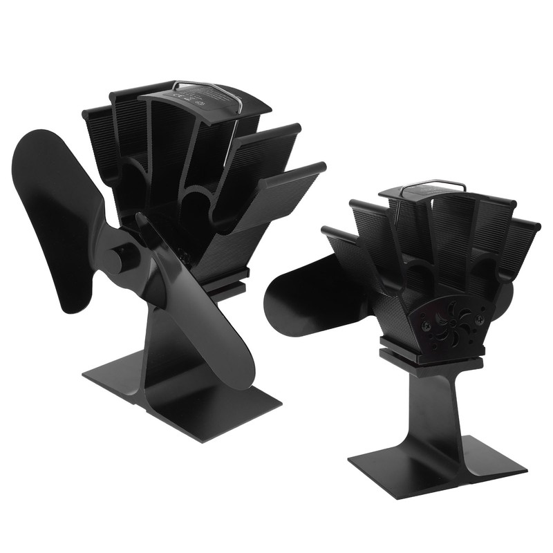 2 Blade Heat Powered Wood Fireplace Fan 1200RPM 25dB Low