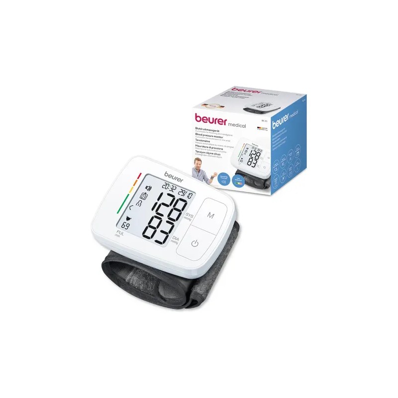 Monitor De Presin Arterial De Mueca Con Voz Bc21 Beurer