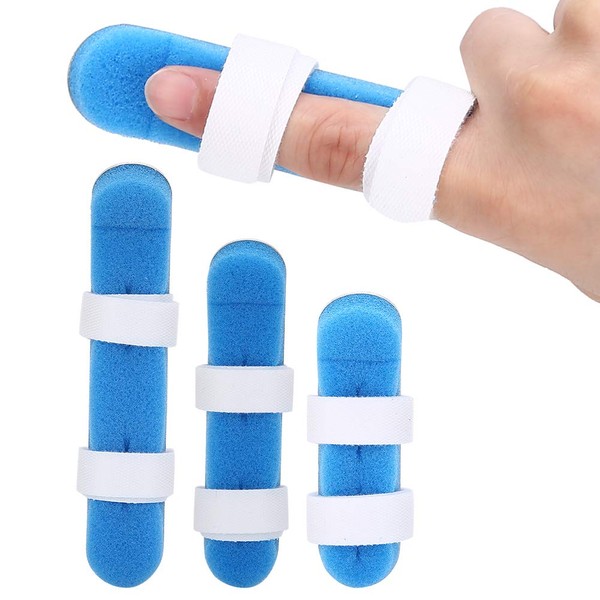 Trigger Finger Splint, Aluminum Finger Protection Adjustable Finger Orthosis with Soft Sponge Lining Finger Brace for Broken Fingers Arthritis Pain Sports Injuries(S)