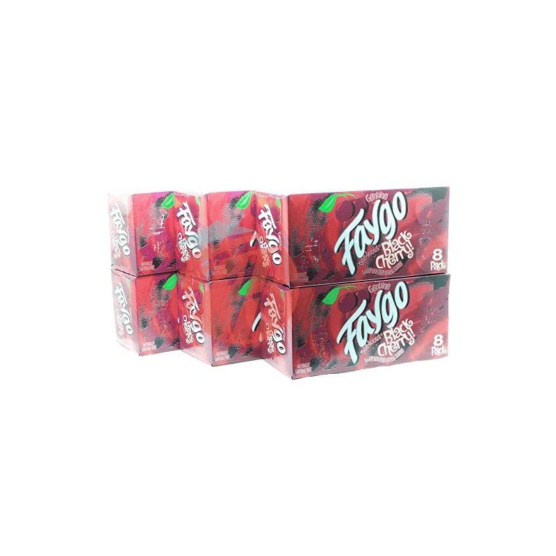 Faygo Black Cherry! flavored soda pop. 8-pack 12-fl. oz. cans