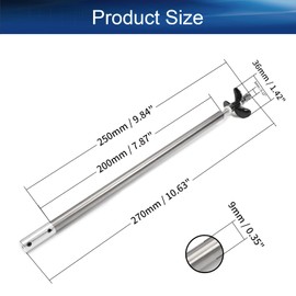 Heyiarbeit Drive Shaft D36mm Propeller L250mm Shaft L200mm Sleeve Fit for 3mm Motor Shaft with Propeller Universal Joint for RC Boat RC Submarine 1Pcs