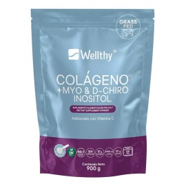 Wellthy Colageno Hidrolizado, Myo & D-chiro Inositol 900g. Sabor Sin Sabor