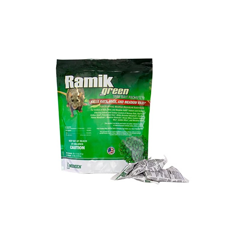 Neogen 116317 Ramik Green 45-Mini Bait Packs, 4.2 Pounds