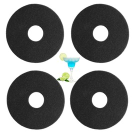 4pcs Bar Rimmer Sponges Replacement 5.7 Inch Glass Rimmer Sponges Bartender Tool Sponge Bar for Cocktails Margarita Salter Lime Juice Trays Accessories Supplies, Black