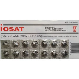 IOSAT Anti Radiation IOSAT Potassium Iodide Tablets 130MG 14 Tablets Exp 2032-6 Pack
