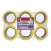 Cinta Empaque 150 Metros Transparente Hotmelt-500 (6 Piezas)