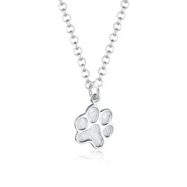 Elli Women's Necklace with Paw Pendant 925, Facet cut, No Gemstone