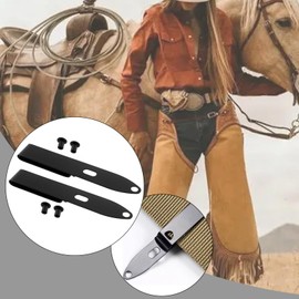 Micro Traders 2pcs 105mm Belt Clip Stainless Steel Sheath Waist Clip Sheath Belt Clip Compatible with Kydex IWB IWB-2 Holster Black (Large)