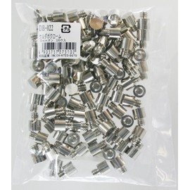 Wake Sangyo Keldabo DB-022 DB-022 Dowel On Shelf Holder, Chrome, 0.3 inches (9 mm), Cabinet Bookcase, Pack of 100