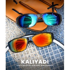 KALIYADI Polarized Sunglasses-for-Men Sports Sunglasses: Mens Sun Glasses with UV400 for Running Fishing Golf