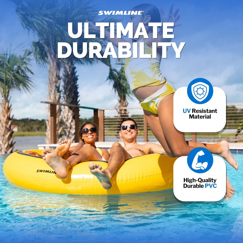 Swimline Smiley Face Pool Float , Yellow