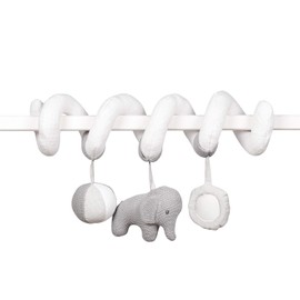 Nattou 929127 Tembo Cotton Elephant Spiral Play Spiral, Grey, Pack of 1