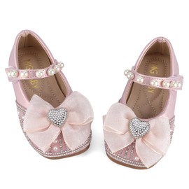 Cheerful Mario Pink Princess Mary Jane Wedding Shoes, 6 UK Child, Girls, Baby Girl, Toddler Girl, Flats