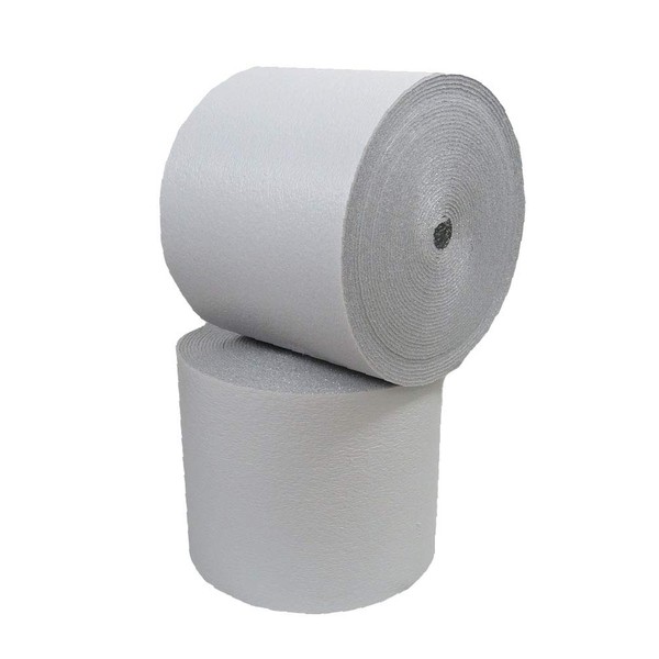 US Energy Products White Reflective Foam Core Insulation Pipe HVAC Duct Wrap (24"x50') 100sqft R8