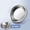 Cabilock 12pcs Makeup Palette Stainless Steel Small Round Paint Tray