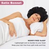 2Pcs Satin Bonnet Silk Bonnet, Hair Bonnet for Sleeping, Elastic