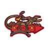 Wile E. Coyote Strapped to Acme TNT Rocket 3" Wide Embroidered Patch
